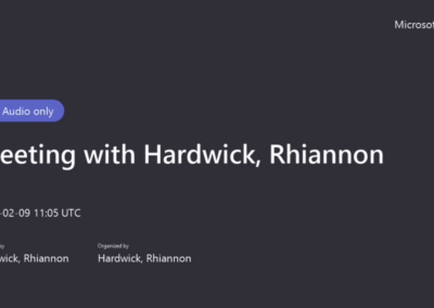 Meeting with Hardwick, Rhiannon